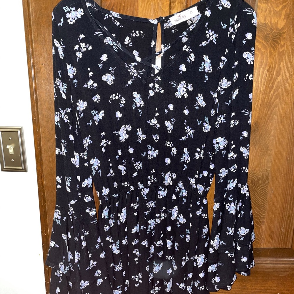 Floral & Black Hollister Romper